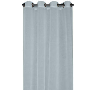 linge de maison - voilage uni gris 100% polyester 140x260cm